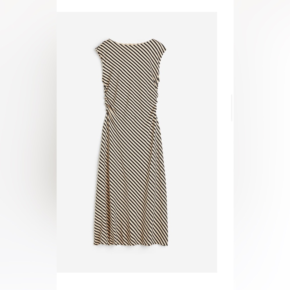 Long striped dress.